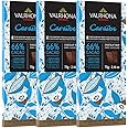 Valrhona Dark Chocolate CARAIBE 66% Cacao Tasting Bar - Gourmet French Chocolate. Nutty & Earthy. Great for Eating, Baking & Premium Couverture, Frostings, Sauces, Deep Dark Brownies 70g (Pack of 3)
