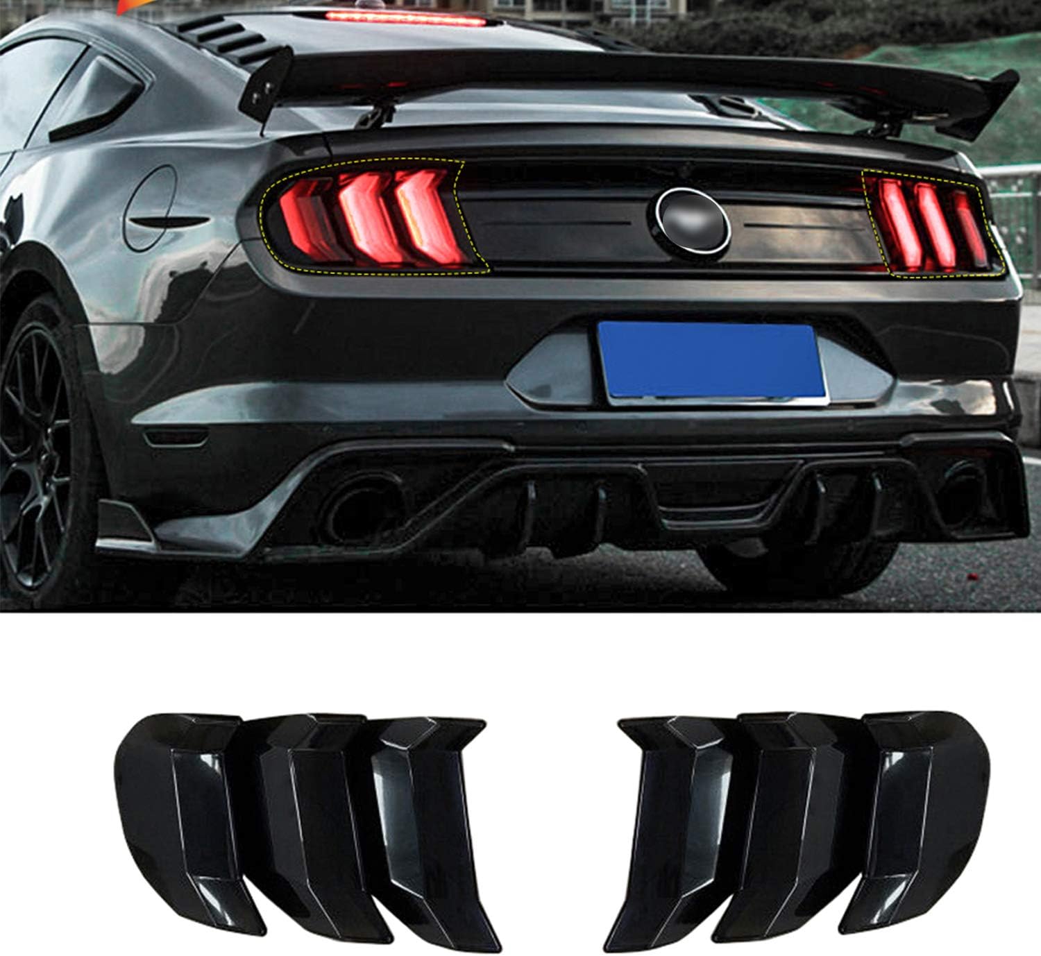 RTTCZ Tail Light Lamp Cover Guard Trim Frame Bezels Decoration