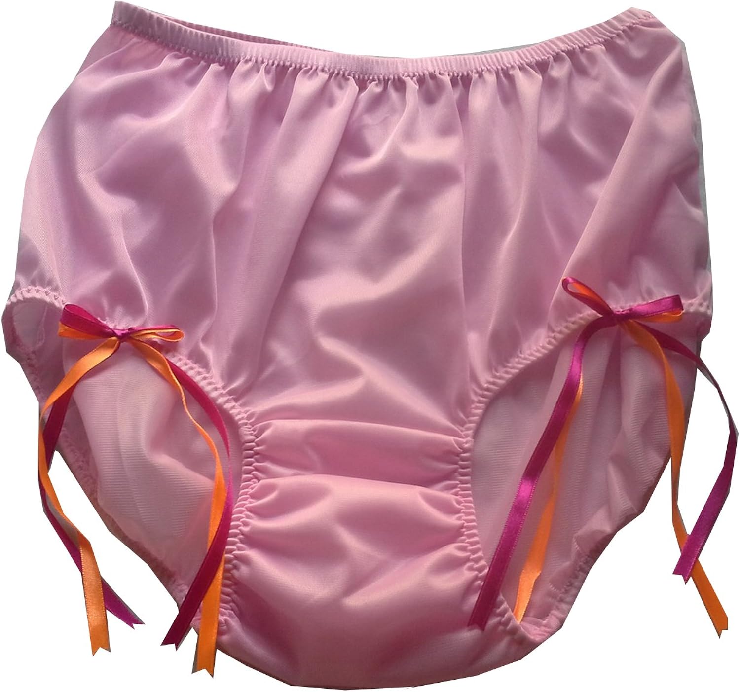 HDBN896 PINK Handmade Bow Nylon Panties Women Ladies Underwear Briefs