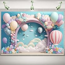 Amazon.com : Wonderland Flowers Hot Air Balloon Kids Birthday ...