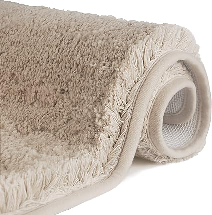 Fcsdetail Tapis De Bain Antiderapant A Poils Longs En Microfibre 50 X 80 Cm Tapis De