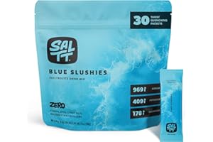 SALTT Electrolytes Powder Flavored Drink Mix - Blue Slushies - 30 Hydration Packets - Magnesium, Potassium, Sodium, Trace Min