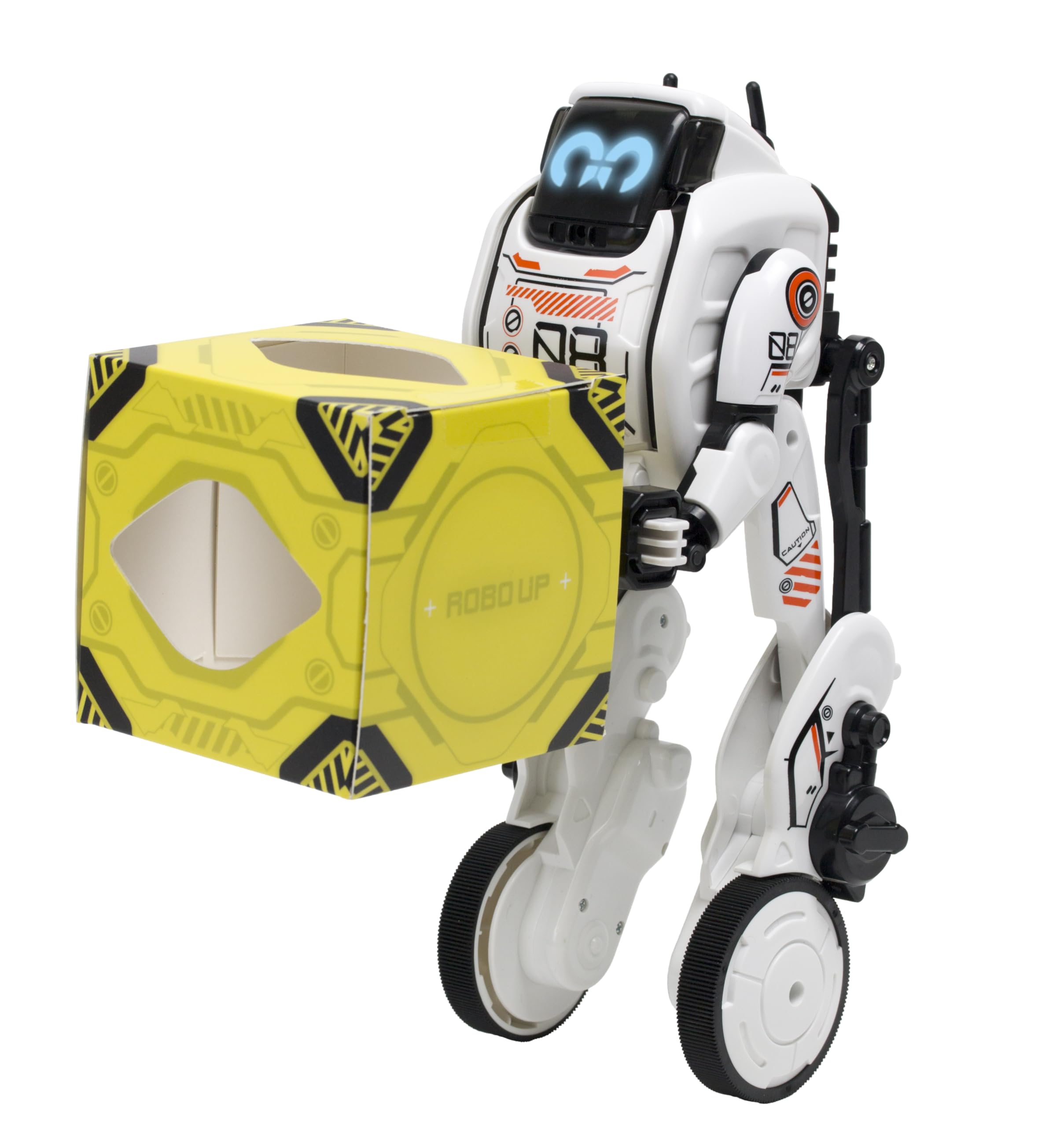 YCOO Robo Up Remote Control Robot Toy, Programmable Robot with LED Eyes, squat, stand and carry function for kids ages 5-14 years
