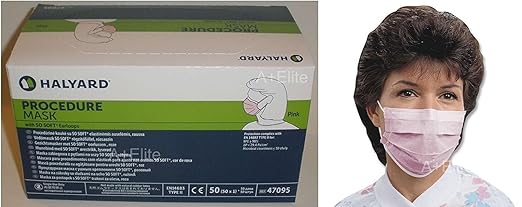 Download Free Halyard Tecnol Standard Procedure Face Mask Pink 50 Bx With So Soft Earloops Kimberly Clark 47095 En14683 Type Ii Usa Amazon In Industrial Scientific PSD Mockup Template