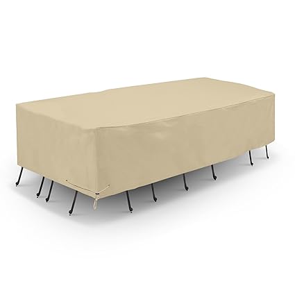 Sunpatio Outdoor Waterproof Table And Chair Cover Heavy Duty Patio Furniture Set Cover Veranda Rectangular Dining Table Set Cover 90 L X 60 W X