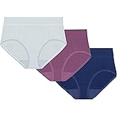 PLAYTEX Women's Tummy Control Underwear Hipster Pack, 3-Pack, Stretch Cotton, Plus Size Panties Avail., Moisture Wicking