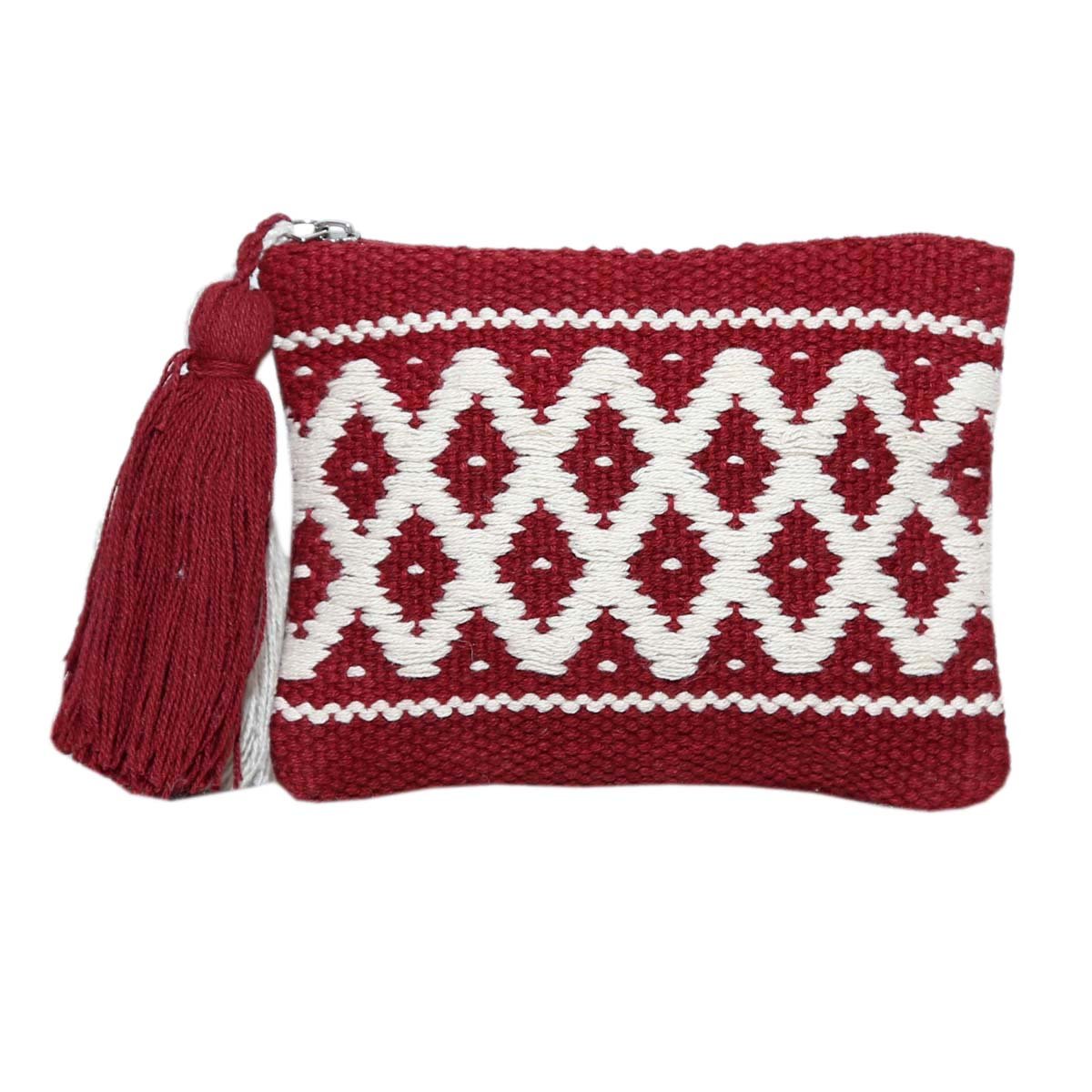 diwaah women's handcrafted red coin bag (dwh000001374)