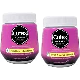 Cutex Nail Polish Remover Twist &amp; Scrub Sponge 1.75 oz - 2 Pack