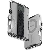 Aulumu G03 Transparently Magnetic Wallet Card Holder | Magnetic Wallet Compatible with MagSafe | Multi Function - Mobile Phone Stand/Grip | Bottle Opener | RFID Shielding Card - Translucent White