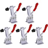 5 pack Hold Down Toggle Clamps Latch Antislip Red 201B Hand Tool 200Lbs Holding Capacity Antislip Horizontal Quick Release Heavy Duty Toggle Clamp Tool (Industrial)