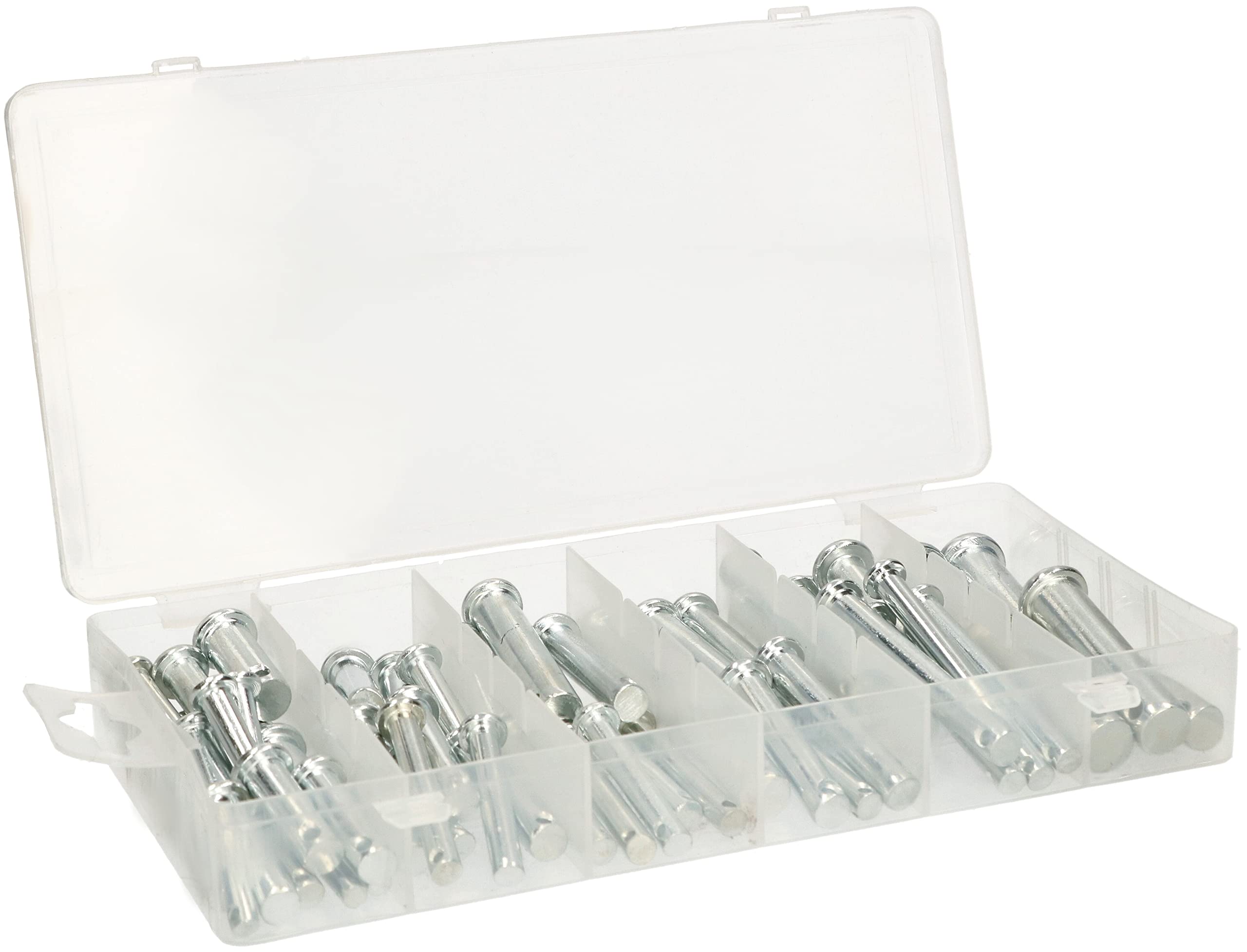 KOTARBAU® 60-Piece Socket Bolt Set with Head and Pin Hole 5 x 25 mm - 12 x 50 mm Safety Bolt Assortment