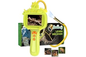 STEBEAUTY Borescope Snake Camera with Light for Kids, Photo and Video Mini Unicorns Endoscope, Stem Toys for Kids 4-10, Educational Birthday Gifts for Girls Boys, Best Science Gifts for Hiking Camping (Green)