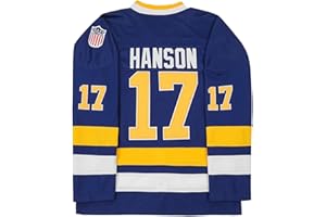 YWIES Youth Hanson Brothers Steve Charlestown Chiefs Slap Shot White Moive Hockey Jersey Stitched Letters and Numbers S-L