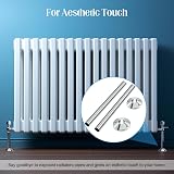 Apragaz 10Pcs Radiator Pipe Covers 15mm x 200mm and 16mm Collars Chrome view 6