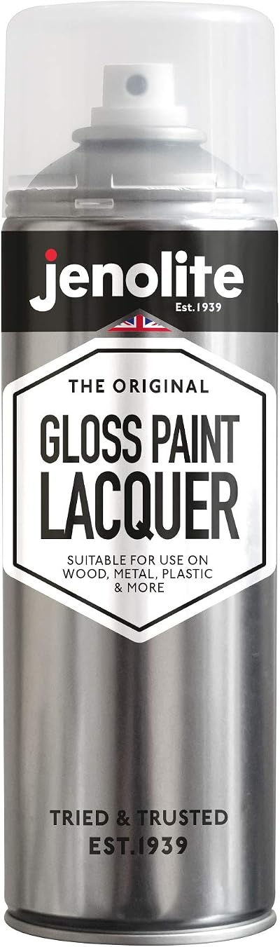 Jenolite Clear Lacquer Spray Gloss 500ml UV Resistant Non-Yellowing