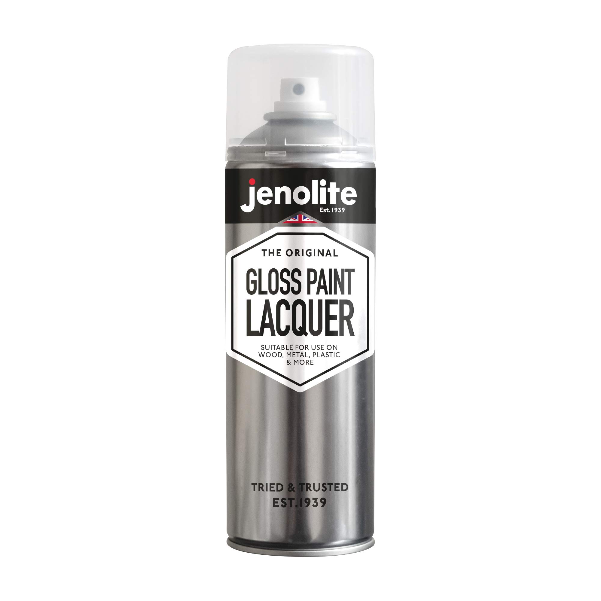 JENOLITE Clear Lacquer Spray | Gloss | Crystal Clear Finish | 500ml | Enhances & Protects Surface and Paintwork from Corrosion & UV Damage, Non-Yellowing Varnish