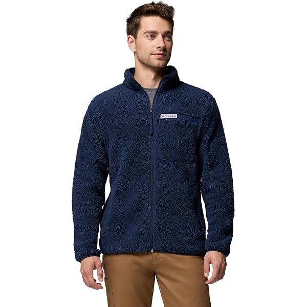 Columbia Giacca In Pile Granite Mountain Uomo - Cerniera Intera, Blu, Taglia XXL, Tasche Con Cerniera, Caldo E Morbido - 3