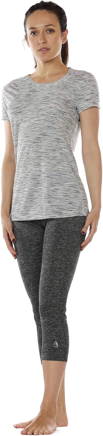 icyzone Workout Shirts for Women - Yoga Tops Gym Clothes Running Exercise Athletic T-Shirts for Women(Pack of 2) at  Women’s Clothing store