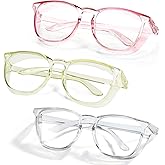 LASMEX Stylish Safety Glasses Goggles for Women Girls Anti-fog Glasses Protective Eyewear Clear Glasses