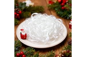 YIBOBO Fluffy Angel Hair, Premium Artificial Snow for Christmas Decorations, Winter Wonderland Table Scatter, Fireplace Mante
