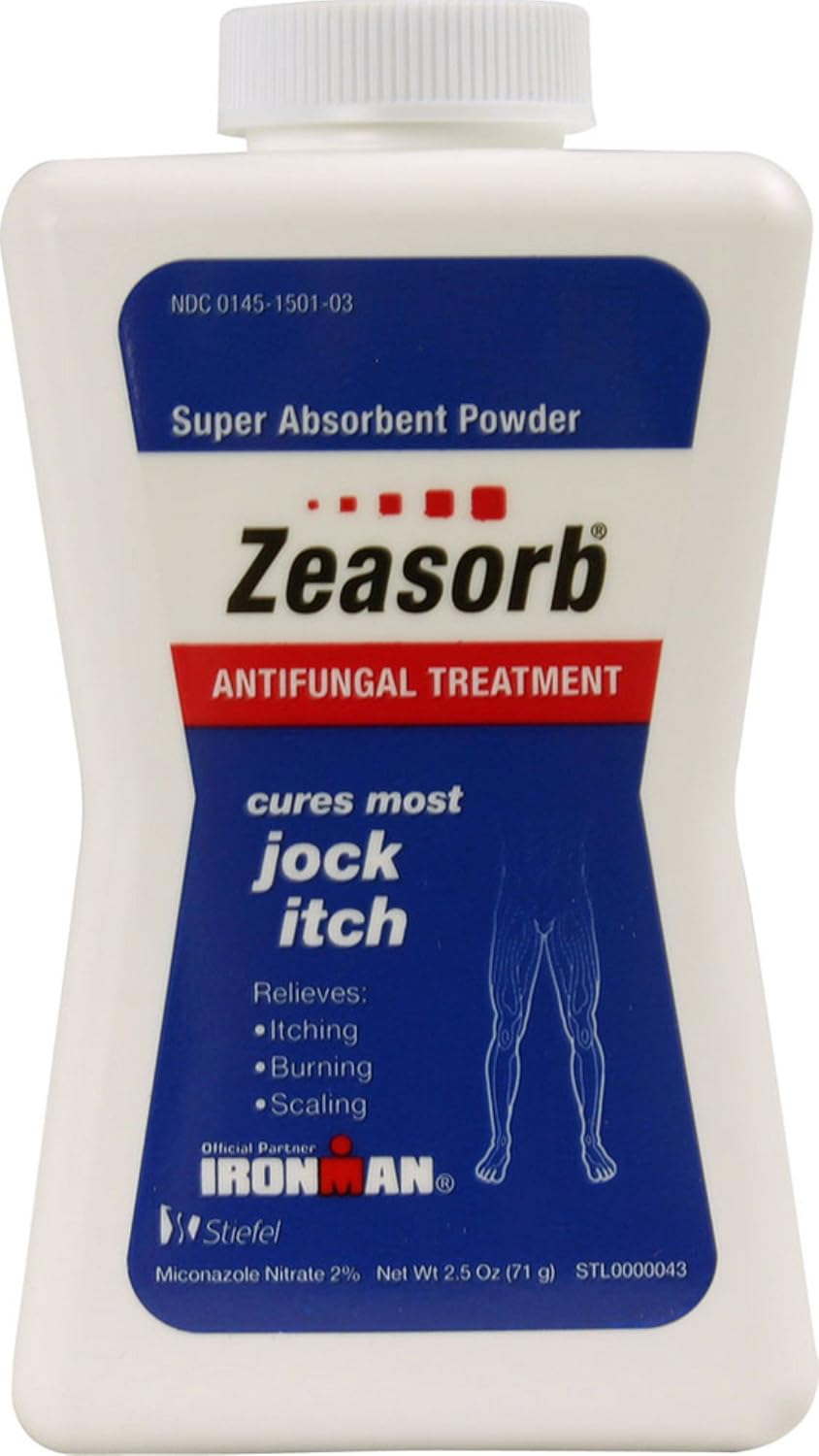 Zeasorb-AF Super Absorbent Antifungal Treatment Powder for Jock Itch 2.5 oz (Pack of 3): Health & Personal Care