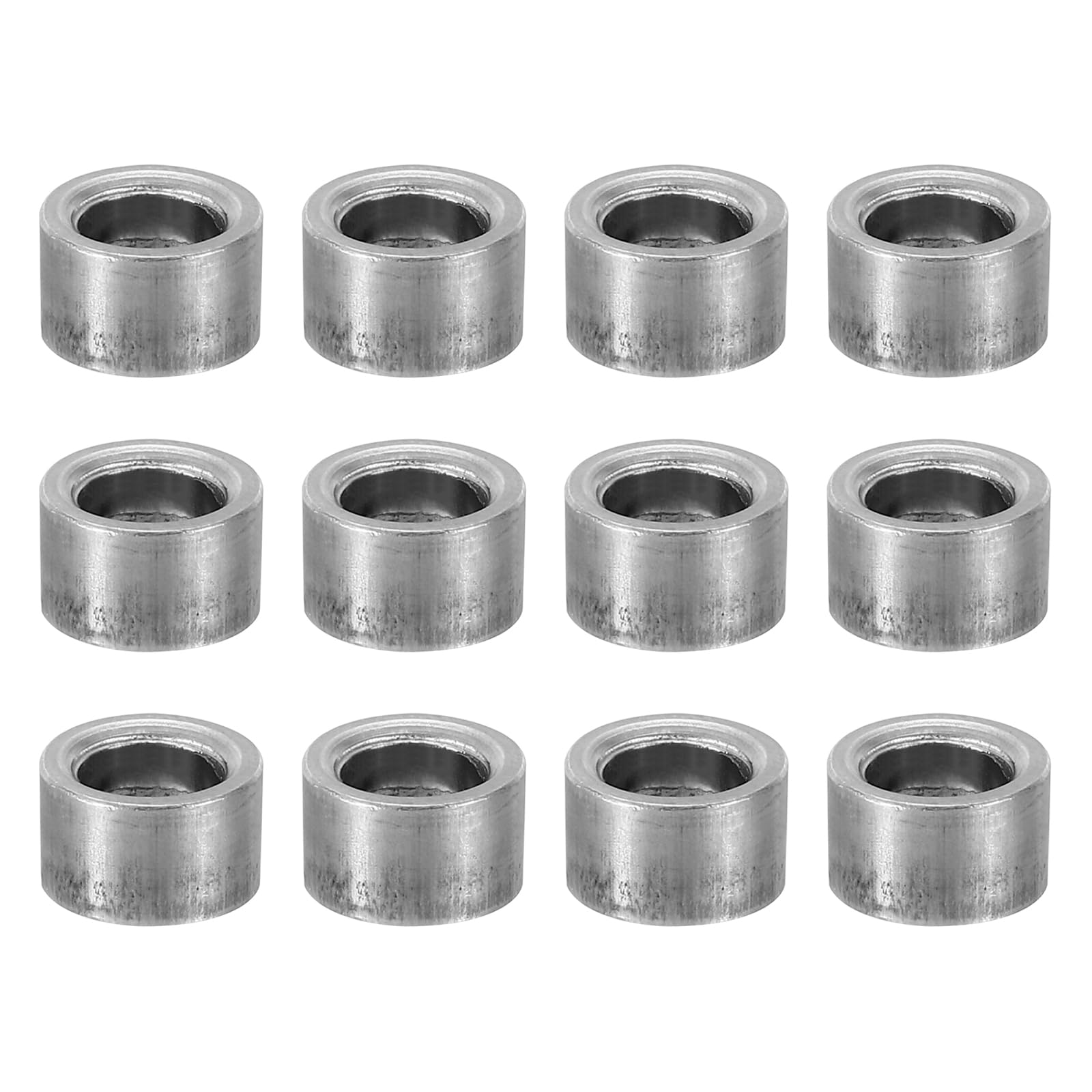 PATIKIL M6 Steel Spacers, 24 Pcs Metal Spacers Steel 6mm ID x 10mm OD x 6mm L Carbon Steel Spacer Screw Standoff Round for 1/4in or M6 Screw Bolts