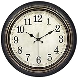 45MinST 14 Inches Retro Wall Clock, Silent Non