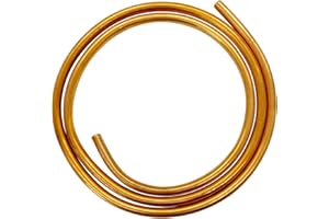 JoyTube Copper Tubing, 1/2" OD × 7/16" ID 5FT Length Refrigeration Soft Coil Seamless Round Tubing for DIY Handicrafts, Jewelry, Crafts＆Industry