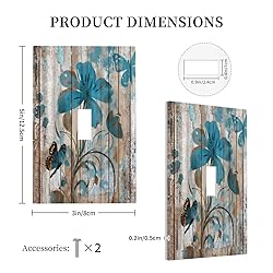 Thsanju Vintage Rustic Farmhouse Wood Plank Teal
