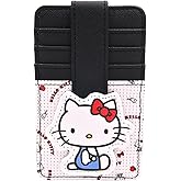 FLYBOT Slim Kitty Friends RFID Blocking Credit Cards Holder Wallet Japanese Cute Characters with Window ID Slot (Kitty's Black n White)