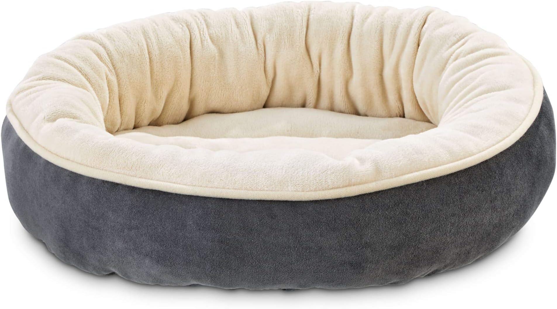 Petco Brand - Animaze Gray Circle Bolster Dog Bed