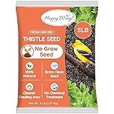 Happy Wings Nyjer/Thistle Seeds Wild Bird Food - 5 Pounds I No Grow Seed I Bird Seed for Wild Birds
