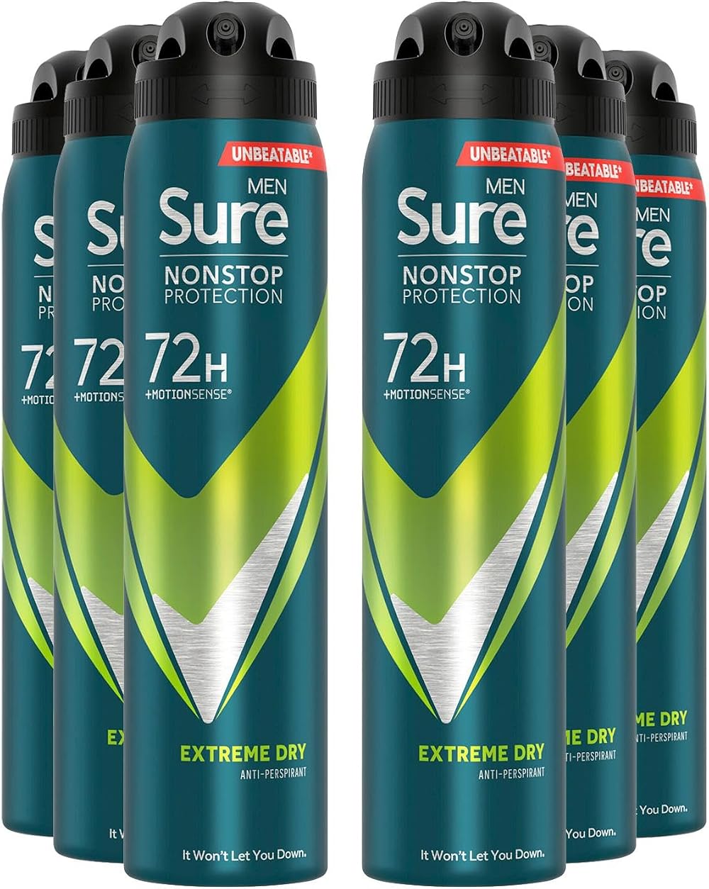 Sure Men 72H Antiperspirant Deodorant Body Spray 250ml - Fragrance Fresh Sporty