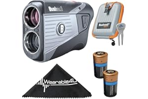 Bushnell Tour V5 / Tour V5 Shift Laser Golf Rangefinder with Included Carrying Case, Carabiner and Wearable4U Bundle
