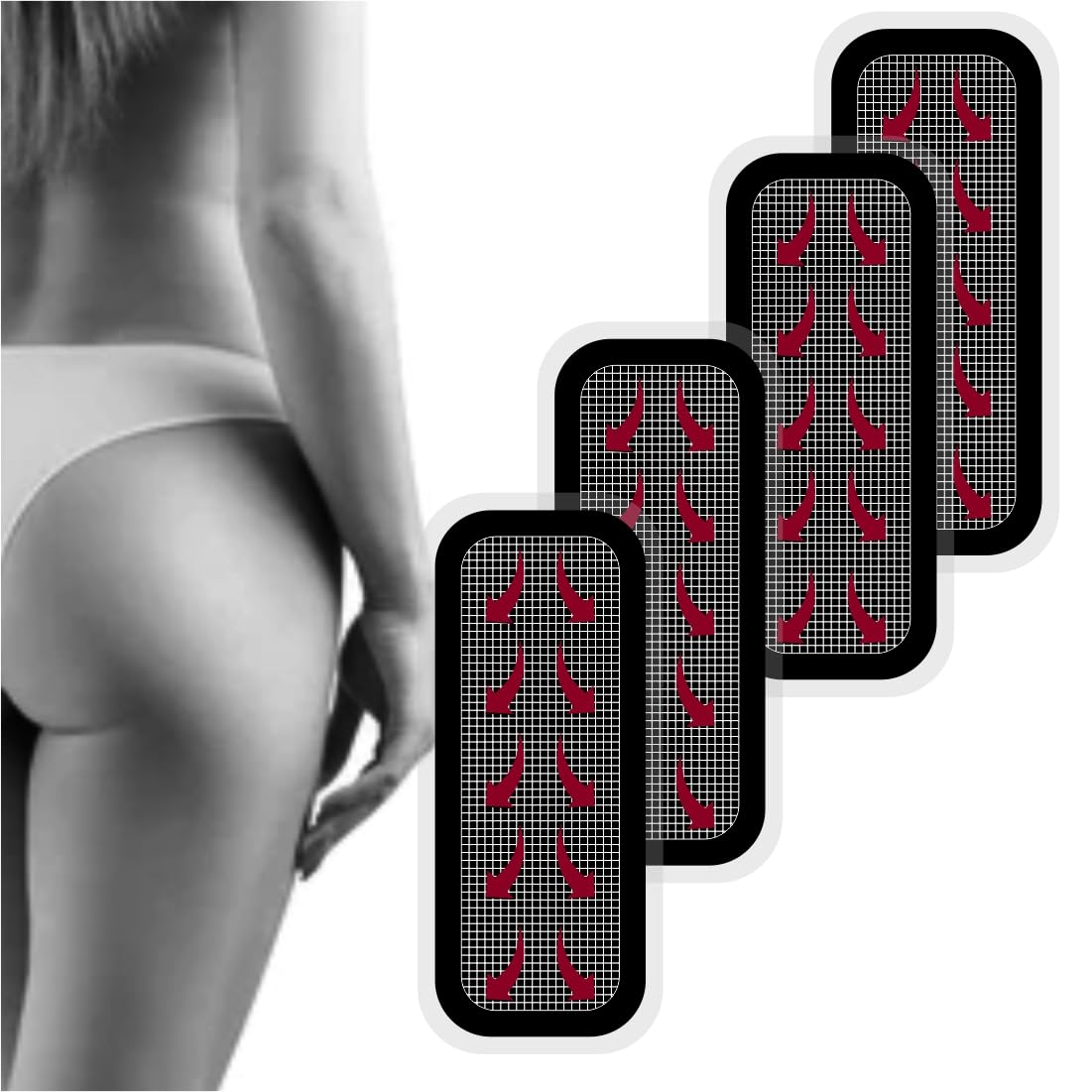 TENSPAD SILVER Replacement Pads Compatible with Slendertone Devices (Slendertone Bottom and System-Mini)