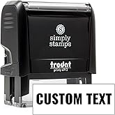 904 Custom Stamp, Text &amp; Business, Self-Inking, Personalized - Large | Fully customizable rubber die; clean, reliable impression | Up to 3 Lines of Text |