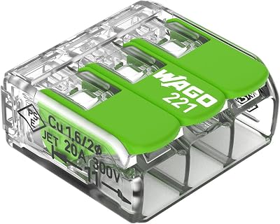 Wago 221-423 Green Range 3-Wire 4 mm² 3-Pol Splicing Terminal Lever Pluggable