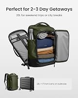 tomtoc Travel Backpack 28L TSA Friendly 16in Laptop Underseat 45x30x20 view 3