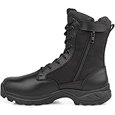 LUDEY Lightweight Military Tactical Boots for Men Durable YKK Side Zipper Police Army Combat Jungle Breathable Comfortable Duty Boots