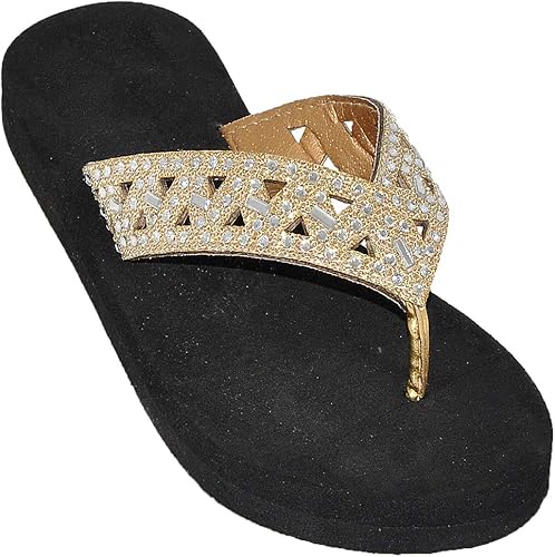 jewel flip flop sandals