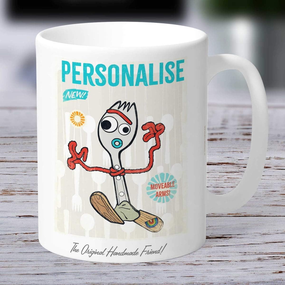 Personalised Toy Story 4 Forky Vintage Ceramic Mug