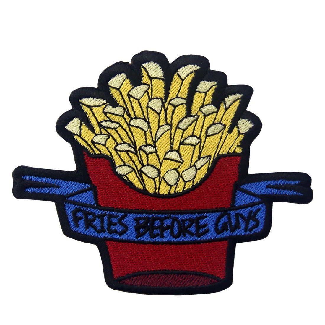 Fries Before Guys Chips Embroidered French Fries Badge Iron On Sew On Patch