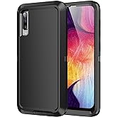 Mieziba for Galaxy A50 Case,Heavy Duty Shockproof Dust/Drop Poof 3 Layers Full Bady Protection Rugged Cover Case for Galaxy A50,Black