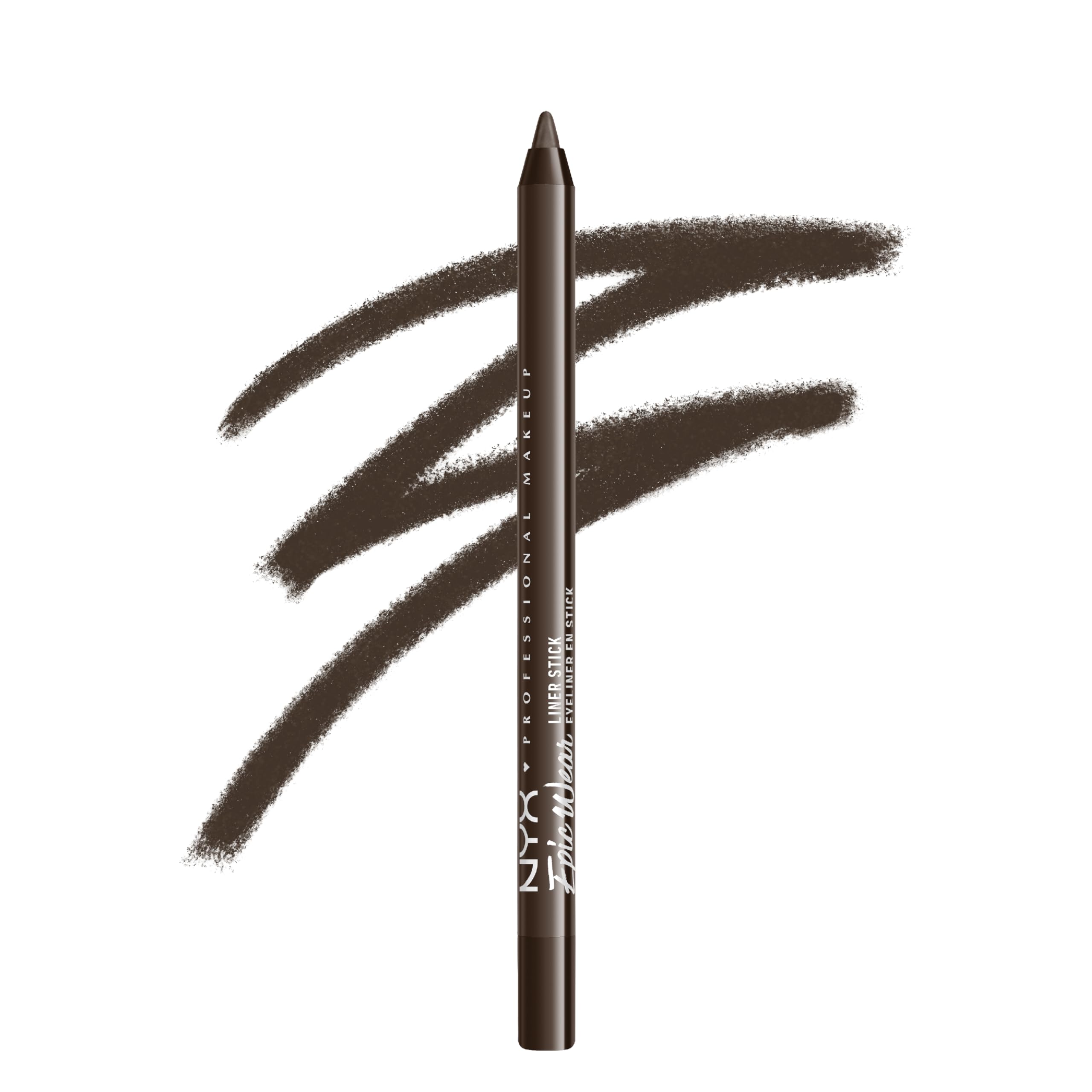NYX Professional Makeup Epic Wear Long Lasting Liner Stick, Easily Glide Tip, Easily Sharpened, Waterproof Colour, Long-Lasting, Bold Colour, Shade: Deepest Brown