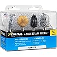 Kutzall 4-Piece Rotary Burr Kit - 1⁄4" Shaft, Variety Grit - Wood Carving Bits for Bosch, DeWalt, Milwaukee Tools - Structured Tungsten Carbide Wood Carving Bits