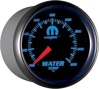 Auto Meter 880016 MOPAR Electric Water Temp Gauge Kit - 12V/16V With Sender & Adapters