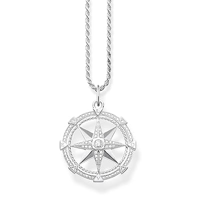 THOMAS SABO Damen Kette Kompass 925er Sterlingsilber KE1850-051-14