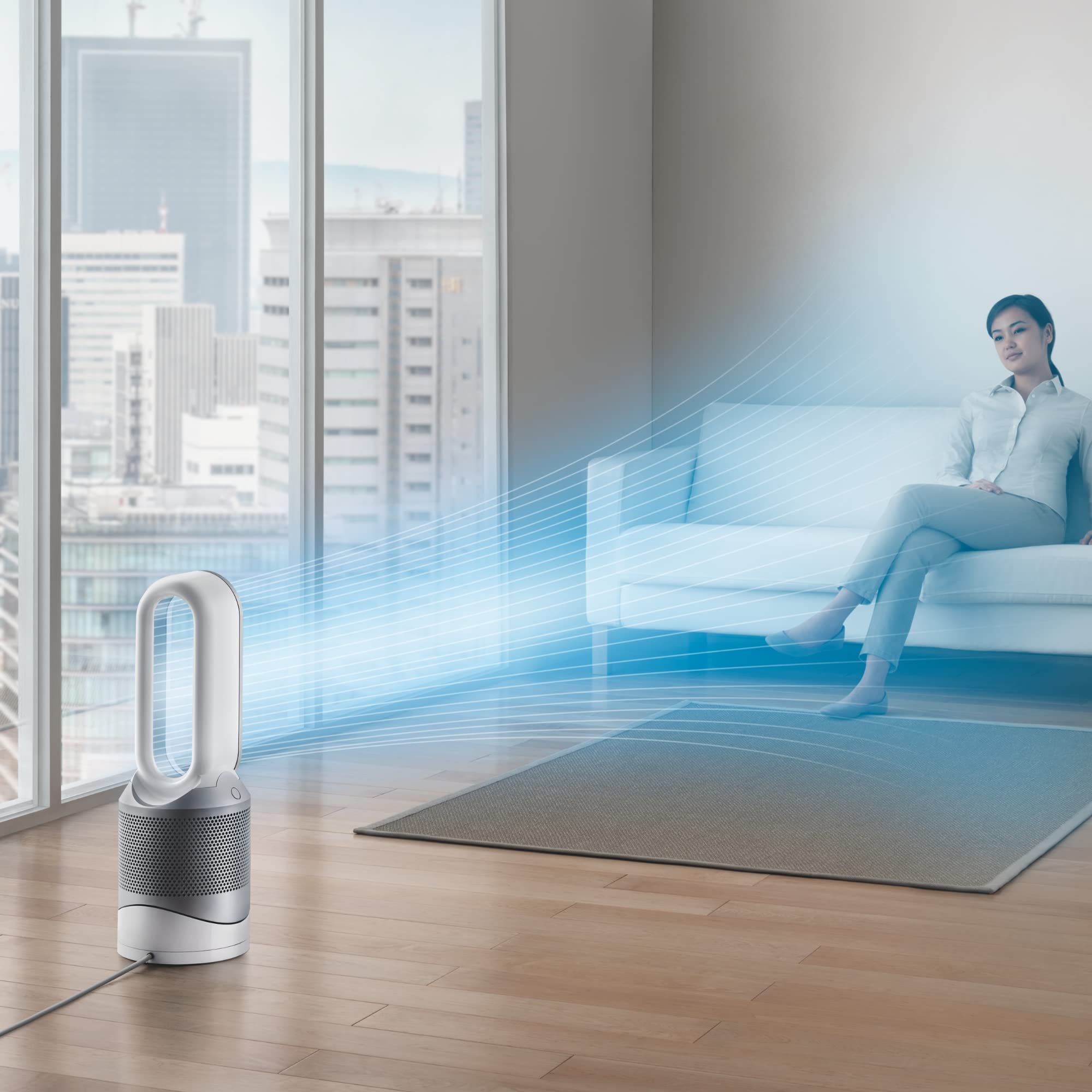 Dyson Pure Hot+Cool? HP01 Air Purifier, Heater & Fan - White/Silver