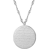 Qitian Islamic Jewelry Gifts for Women Muslim Pendant Gold Allah Arabic Necklaces Ayatul Kursi Necklace Islam Eid Ramadan Gifts