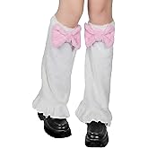SATINIOR Kawaii Furry Leg Warmers Over The Knee for Women Girls Y2K Lolita Knee Socks Leg Warmers for Winter Gifts